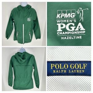 Polo Golf Ralph Lauren Hooded Rain Jacket Womens XS Green PGA Hazeltine